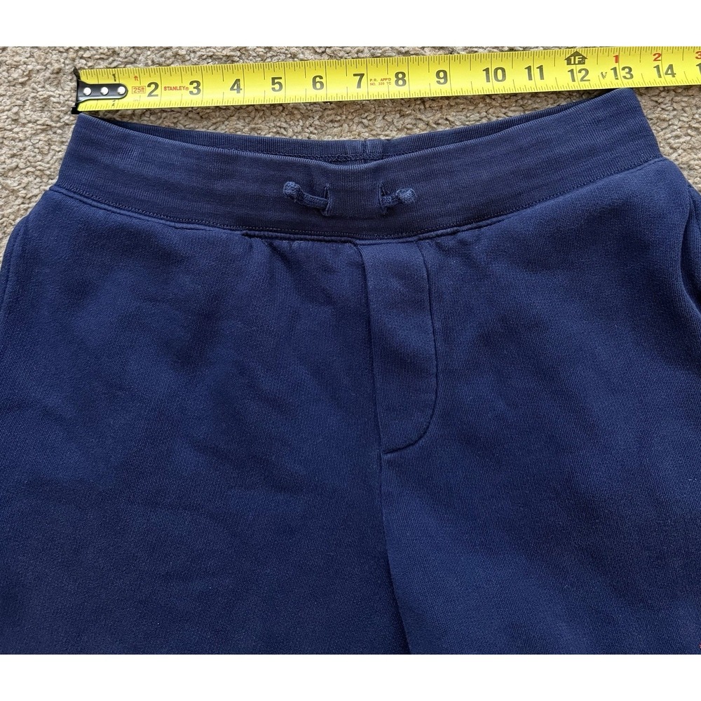 Polo Ralph Lauren Navy TRIPLE‎ PONY LOGO Fleece Shorts Boys Pockets Large 14/16 - Picture 7 of 8